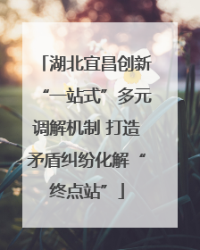 湖北宜昌创新“一站式”多元调解机制 打造矛盾纠纷化解“终点站”