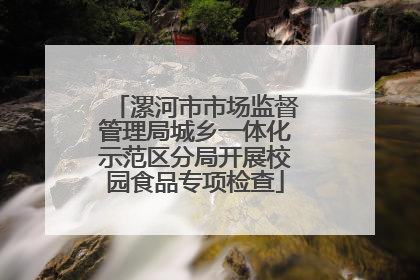 漯河市市场监督管理局城乡一体化示范区分局开展校园食品专项检查