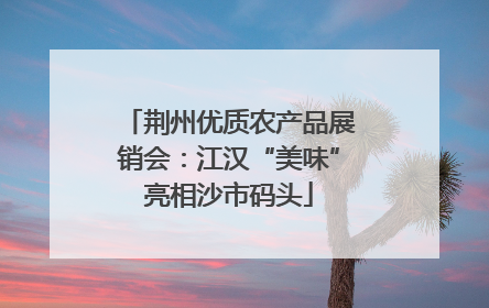 荆州优质农产品展销会：江汉“美味”亮相沙市码头