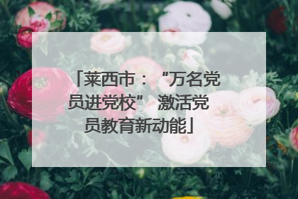 莱西市：“万名党员进党校” 激活党员教育新动能