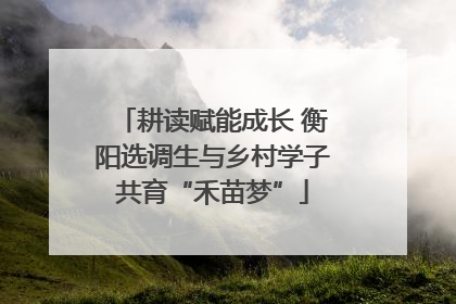 耕读赋能成长 衡阳选调生与乡村学子共育“禾苗梦”