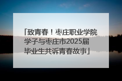致青春！枣庄职业学院学子与枣庄市2025届毕业生共诉青春故事
