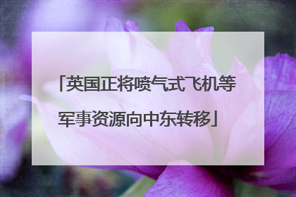 英国正将喷气式飞机等军事资源向中东转移