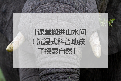 课堂搬进山水间！沉浸式科普助孩子探索自然