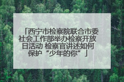 西宁市检察院联合市委社会工作部举办检察开放日活动 检察官讲述如何保护“少年的你”