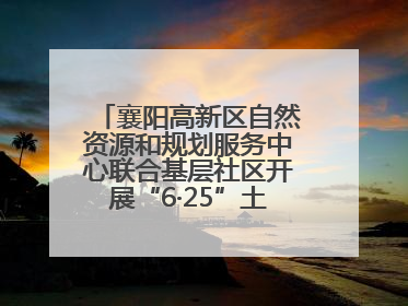 襄阳高新区自然资源和规划服务中心联合基层社区开展“6·25”土地日宣传活动