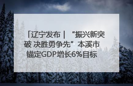 辽宁发布｜“振兴新突破 决胜勇争先”本溪市锚定GDP增长6%目标推进十项重点工作