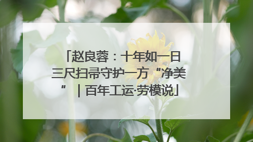 赵良蓉：十年如一日 三尺扫帚守护一方“净美”｜百年工运·劳模说