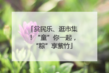 赏民乐、逛市集！“童”你一起，“粽”享紫竹