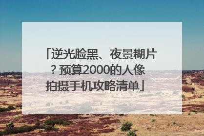 逆光脸黑、夜景糊片？预算2000的人像拍摄手机攻略清单