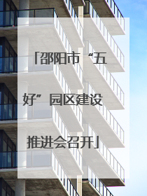 邵阳市“五好”园区建设推进会召开