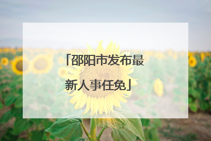 邵阳市发布最新人事任免