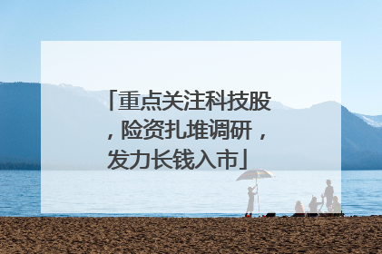 重点关注科技股，险资扎堆调研，发力长钱入市