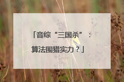 音综“三国杀”：算法围猎实力？