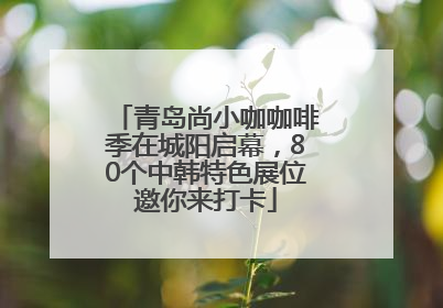 青岛尚小咖咖啡季在城阳启幕，80个中韩特色展位邀你来打卡