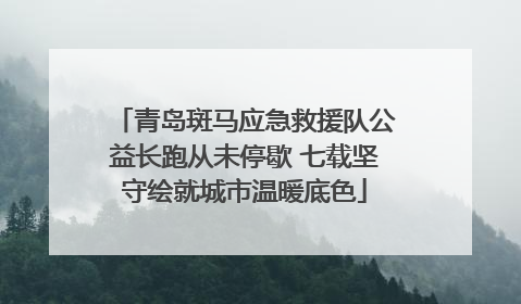 青岛斑马应急救援队公益长跑从未停歇 七载坚守绘就城市温暖底色