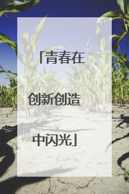 青春在创新创造中闪光