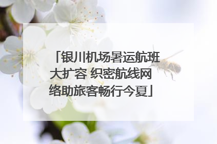 银川机场暑运航班大扩容 织密航线网络助旅客畅行今夏