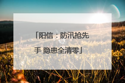 阳信：防汛抢先手 隐患全清零