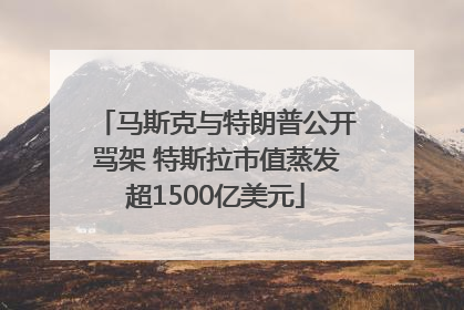 马斯克与特朗普公开骂架 特斯拉市值蒸发超1500亿美元
