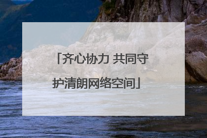 齐心协力 共同守护清朗网络空间