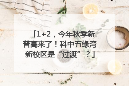 1+2，今年秋季新普高来了！科中五缘湾新校区是“过渡”？