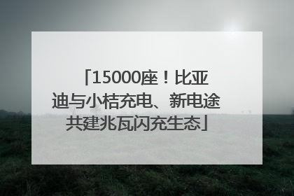 15000座！比亚迪与小桔充电、新电途共建兆瓦闪充生态