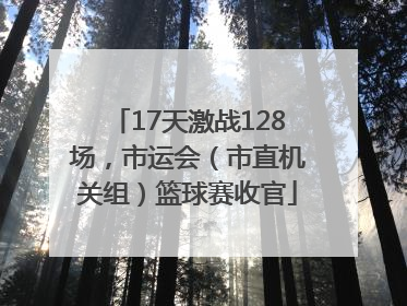 17天激战128场，市运会（市直机关组）篮球赛收官