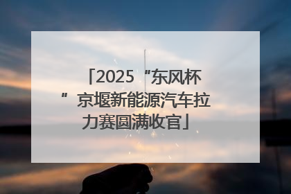 2025“东风杯”京堰新能源汽车拉力赛圆满收官