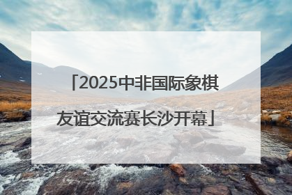 2025中非国际象棋友谊交流赛长沙开幕