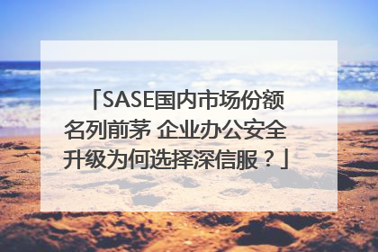 SASE国内市场份额名列前茅 企业办公安全升级为何选择深信服？