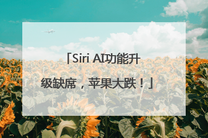 Siri AI功能升级缺席，苹果大跌！