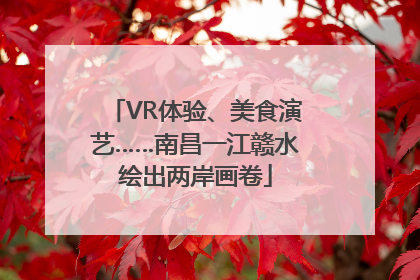VR体验、美食演艺……南昌一江赣水绘出两岸画卷